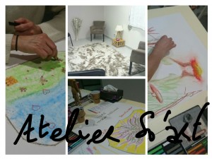 Atelier mené avec l'approche conjointe de la sophrologie et de l'art thérapie